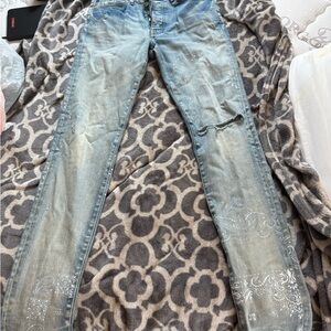 AMIRI Light Blue Straight Leg Jeans